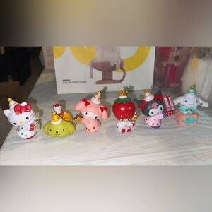 Hello Kitty Cone Figures - Orange, Blue, Yellow